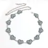 Cinturón de Metal Rectangular de Moda con Cadena, Estilo Nuevo Sencillo con Pedrería, Lujo Ligero para Vestidos, Cadena de Cintura Finamente Tallada de Moda
