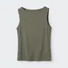 2026 Transfronterizo Amazon Primavera/Verano Chaleco de Algodón Puro con Escote Halter Hombros Descubiertos Adelgazante Sin Mangas Camiseta Base Camisola para Mujer