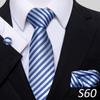 Nova gravata série listra oblíqua azul marinho moda geral masculina para negócios fabricantes de gravatas manuais atacado