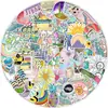 50 adesivos de graffiti frescos roxos adesivos para geladeira a vapor computador notebook copo de água à prova d'água Adesivos para diário