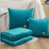 Almohada Gruesa Multifuncional Edredón de Doble Propósito Siesta de Oficina Plegable Cojín Pequeño Cojín para Coche Edredón