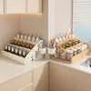 Estante para condimentos de cocina, estante para condimentos de encimera, estante multifuncional de almacenamiento de condimentos para aceite, sal, salsa y vinagre
