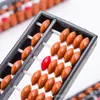 Mini Ábaco Pequeno de 13 5 Contas de Plástico Ábaco de Jardim de Infância Marrom Simulação Material Escolar para Estudantes Atacado