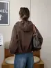 Chaqueta con capucha de moda estilo coreano para mujer, nuevo modelo otoño 2026, corte holgado, juvenil, elegante, chaqueta versátil