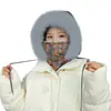 Gorro Personalizado Bufanda para Mujer Gorro Todo en Uno Cálido Forrado de Polar para Prevenir el Frío Ciclismo Gorro Lei Feng Invierno Exterior Sombrero de Flores Grandes del Noreste