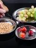 Plato Plano de Acero Inoxidable Plato para Frutas Plato para Empanadillas Cocina Escurridor Plato Grande Plato para Comedor en Casa Bandeja Redonda para Frutas