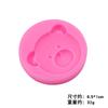 Molde de rosto de urso fofo molde de silicone de desenho animado molde de sabão artesanal DIY molde de argila molde de pudim de chocolate fondant