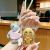 Pingentes de Celular Dourados, Pingentes de Bolsa, Cinnamoroll, Shin-Chan, Chaveiros de Desenho Usagi em Ouro Puro, Pequenos Pingentes Atacado