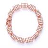 Pulsera Europea y Americana Transfronteriza de Circonio Pulsera de Bambú Estilo Retro Hip-Hop Joyería al Por Mayor