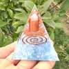 Comercio Doméstico y Extranjero Transfronterizo Popular Bola de Cristal Pirámide Grava de Cristal Pegamento Resina Adornos Hechos a Mano para Escritorio del Hogar