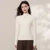Camiseta básica gruesa con forro polar para mujer para otoño e invierno, top cálido que se puede usar como capa interior o solo, con un tacto de alta gama, camiseta versátil de manga larga y cuello redondo