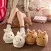 Zapatillas de Algodón con Bola de Leche y Conejito para Mujer Lindas de Invierno para Uso en Casa Estudiante Interior Suela Suave Felpa Calientes