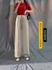 Ropa de mujer talla grande 2026 verano nuevos pantalones de pierna ancha, holgados y finos, adelgazantes y favorecedores, con efecto de caída, pantalones casuales