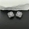 Zircônia Micro-Pavimentada Diamante Completo Redonda Banhada a Cobre Joias Fivela Decorativa Pulseira Contas de Nicho Moda de Alto Padrão Acessórios DIY
