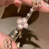 Pulsera de Flor de Diamante de Zirconia Hueca Deslizante Pulsera de Lujo Ligero de Alto Sentido Pulsera Joker de Moda para Viajes al Trabajo Venta al por Mayor