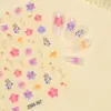 Novo Adesivo para Nail Art Estéreo 5D Em relevo Borboleta Flor Renda Laço Rosa Adesivo de Unha de Alta Qualidade