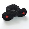 Cinturón para el pelo con orejas de conejo, sencillo, coreano, bordado en rojo, pequeño, con forma de corazón, para lavarse la cara, toalla para el pelo, diadema de maquillaje, accesorios para el cabello