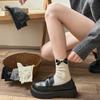 Nuevos Calcetines de Borde Enrollado para Mujer de Otoño Calcetines Largos Versátiles Japoneses sin Costuras con Lazo Calcetines de Media Pantorrilla Holgados Estilo Universitario