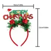 Diademas Navideñas con Guirnalda Transfronteriza para Fiestas, Cajas de Regalo Brillantes y Originales, Divertidos Accesorios para el Cabello con Ambiente Navideño