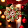 Árvore de Natal Plana Acrílica Nova Transfronteiriça Decorações de Floco de Neve 2D Enfeites Pendurados