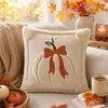 Nueva Funda de Almohada Bordada de Calabaza para Halloween, Decoración de Acción de Gracias Nueva Funda de Cojín para Sofá