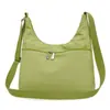 Bolsa de Ombro Feminina, Bolsa Transversal Casual Leve de Nylon Transfronteiriça, Bolsa Tote Versátil de Grande Capacidade, Bolsa de Lona Vermelha