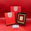 Colgante redondo bañado en oro juego de caja de regalo múltiples patrones disponibles recuerdo para festivales y viajes con coche regalo para actividades llavero colgante
