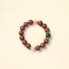 Pulseira de Medicina Tradicional Chinesa com Contas de Incenso 1.2 Guiyuan + Ágata Verde Pulseira de Círculo Único DIY Contas Soltas Atacado Transmissão ao Vivo Joias Populares