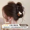 Presilha de Cabelo Laço Coreano Exquisite de Alta Qualidade Presilha de Mordida Tamanho Grande Para Muito Cabelo Presilha Tubarão Presilha para a Parte de Trás da Cabeça Inteira Para Mulheres