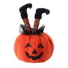 Adornos de Calabaza de Peluche de Halloween Transfronterizos, Decoraciones de Fiesta de Escritorio de Halloween, Adornos de Calabaza con Cara Sonriente de Bruja Invertida
