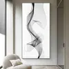 Geometría Moderna Blanco y Negro Línea Pintura Decorativa para Dormitorio Abstracta Minimalista Sala de Estar Comedor Pintura Colgante Porche Lejos frente a la puerta