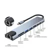 Dock de Expansão Tipo-C Transfronteiriço Projetor de Tela Hdmi4K Hub Multifuncional Multi-Porta Hub Estação de Docagem Sete-em-Um