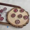 Caja de Cristal de Fresa Natural Joyería Corporal Limpia
