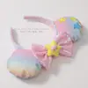 Diadema Personalizada de Gradiente Arcoíris para Parque de Atracciones Diadema Lazo Lindos Accesorios para el Cabello Tocado Nuevo Estilo Dulce Otoño e Invierno 2023