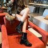 Botas de tacón alto para mujer talla grande 2024 Otoño e Invierno Nueva Moda Botines Cómodos Tacón Grueso Cremallera Lateral Punta Cuadrada Botas de Mujer
