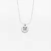 Cadena Sencilla Personalizada de Acero Inoxidable Collar de 26 Letras Electrochapado en Oro Real Colgante de Letra Inglesa 18K Grabado Venta al por Mayor
