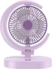 Ventilador de Escritorio Recargable por USB con Anillo de Luz LED Ventilador de Mesa Silencioso Portátil con Ángulo Ajustable Ventilador de Refrigeración Personal para Oficina Dormitorio Hogar Escritorio y Viaje