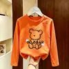 Camiseta Básica Infantil Cartoon Primavera e Outono 2026 para Meninas, Nova Camiseta de Manga Longa Estilosa Versão Coreana para Meninas