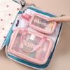 Novo material PU fosco grande capacidade bolsa de lavagem cosmética viagem portátil bolsa de armazenamento portátil