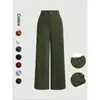 Pantalones de Pierna Ancha para Primavera y Otoño para Desplazamientos, Corte Slim, con Caída, Casual de Alta Gama, Petite, Estrechos de Pierna Recta para Mujer