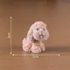 Juguete de peluche flocado, lindo cachorro Teddy Shiba Inu, adorable miniatura, decoración DIY, llavero, colgante para bolso, pequeño adorno