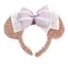 Diadema de Mickey de Parque de Atracciones para Niñas y Adultos, Diadema de Orejas con Lazo Grande, Accesorio para el Cabello con Elementos de Dibujos Animados