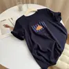 Ins estilo coreano estampa de pera manga curta feminina estilo ins verão simples algodão puro redução de idade estudante camiseta camada base