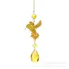 Novo Pingente de Beija-flor de Cristal Apanhador de Sol Decoração Arco-íris para Varanda Jardim Casa Pendurar Suprimento da Amazon