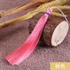 Borla larga de 16 cm con cabeza colorida enrollada, borla de disfraz antiguo Hanfu, colgante de borla, borla colgante para abanico, adornos decorativos para linterna