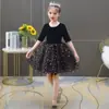 Vestido de Princesa de Aniversário para Menina, Vestido de Noite Elegante para Menina, Vestido de Apresentação de Piano para Crianças Mais Velhas, Inverno