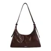 Bolso tote casual y elegante de cuero encerado para mujer, nuevo modelo 2026, gran capacidad, adecuado para ir al trabajo, bolso de hombro de moda con un look sofisticado