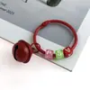 Llavero Colgante de Campana con Anillo de Colores de 45 mm, Cuentas de Letras de Colores Dulces, Accesorios DIY, Dijes para Bolsos de Mujer