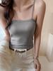 Camisola Negra Básica de Tencel Seleccionada Cuidadosamente para Mujer Verano Ropa Interior de Alta Gama sin Mangas Top de Chica Popular