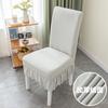 Novedad Otoño e Invierno funda de silla de gamuza engrosada Cubierta universal para silla de comedor cubierta para palillos funda para asiento de mesa de comedor del hogar